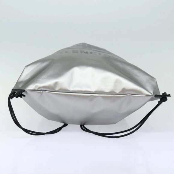 BALENCIAGA BB Explorer Backpack Nylon Silver 593648 Auth 74772V - Picture 6 of 14